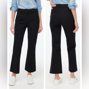 J Crew Petite Kelsey Black Cotton Blend Flare Pants 0P NWT